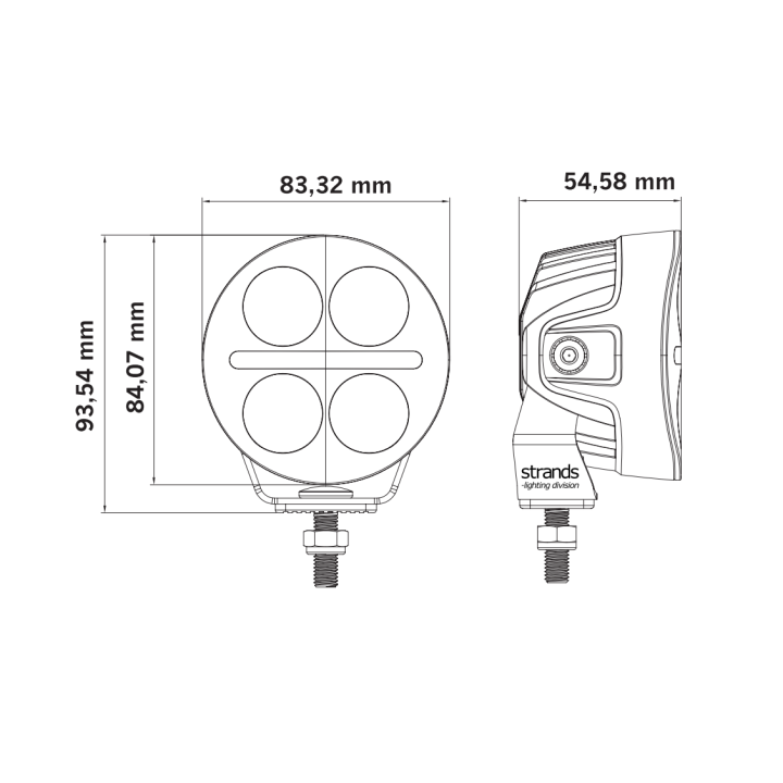 Strands NUUK D-LINE MC Work Light 39W – 2740 lm, IP69K