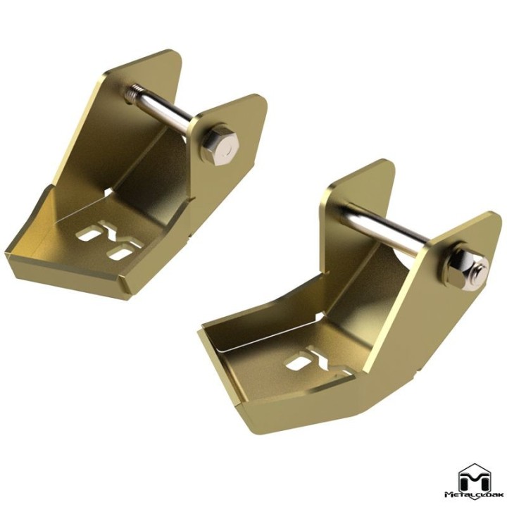 JL Wrangler Rear Bolt On Shock Bracket Skid Plate, Pair