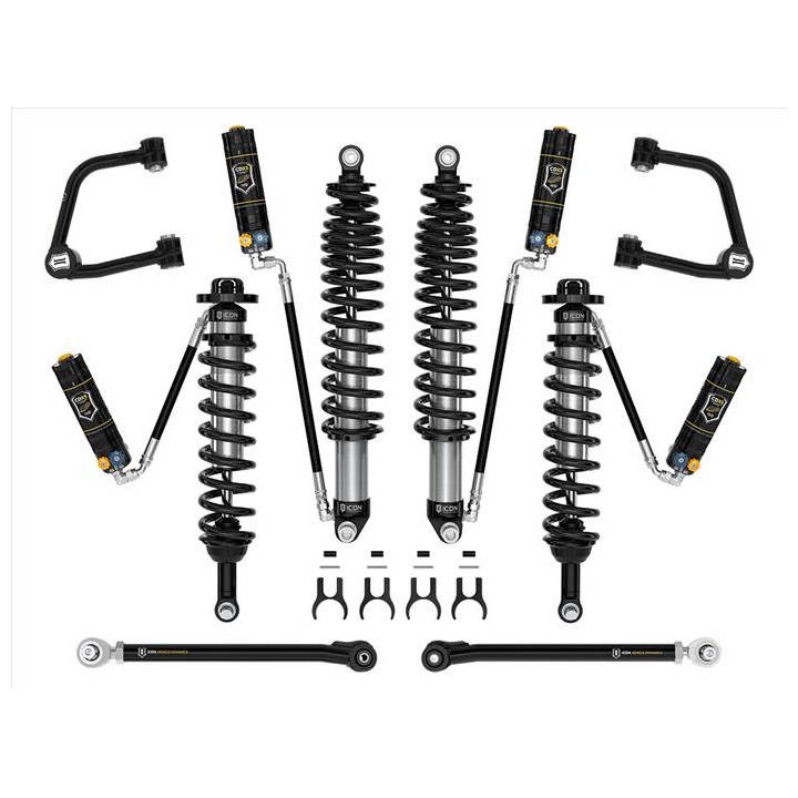 Zestaw Zawieszenia ICON Ford Bronco 2-3'' Lift, Stage 6 CDXS, Rurowe Wahacze, Sprężyny HD (z pakietem Sasquatch)
