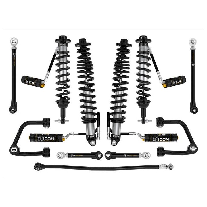 Zestaw Zawieszenia ICON Ford Bronco 2-3'' Lift, Stage 7, Wahacze rurowe (z pakietem Sasquatch)