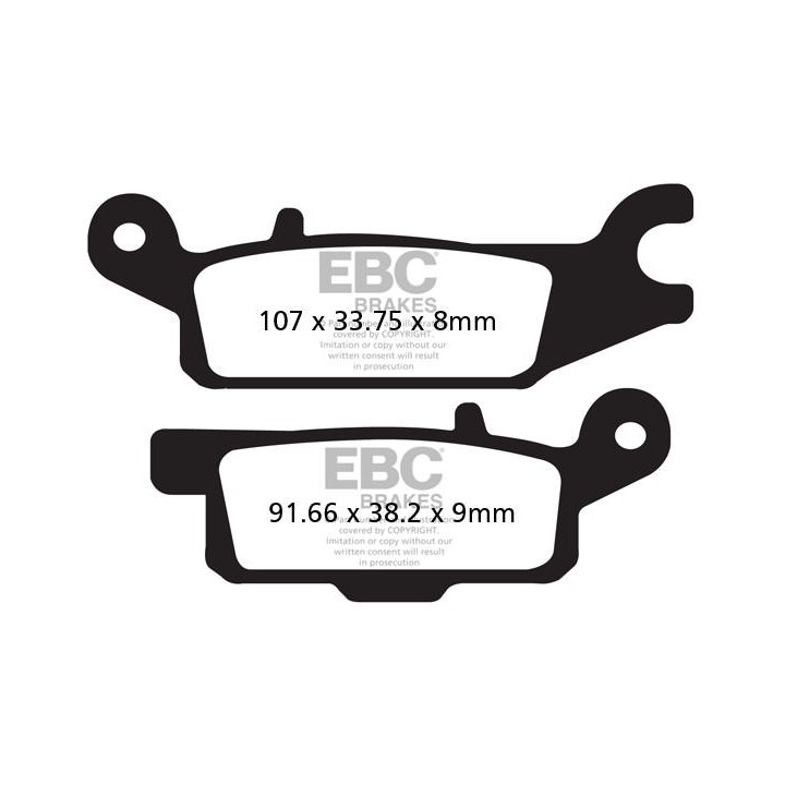 EBC Brakes FA445R Brake Pads – Set for 1 Disc