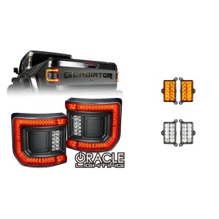 ORACLE Lighting – Flush LED Tail Light Kit + Dual-Function Amber/White Reverse Module for Jeep Gladiator JT