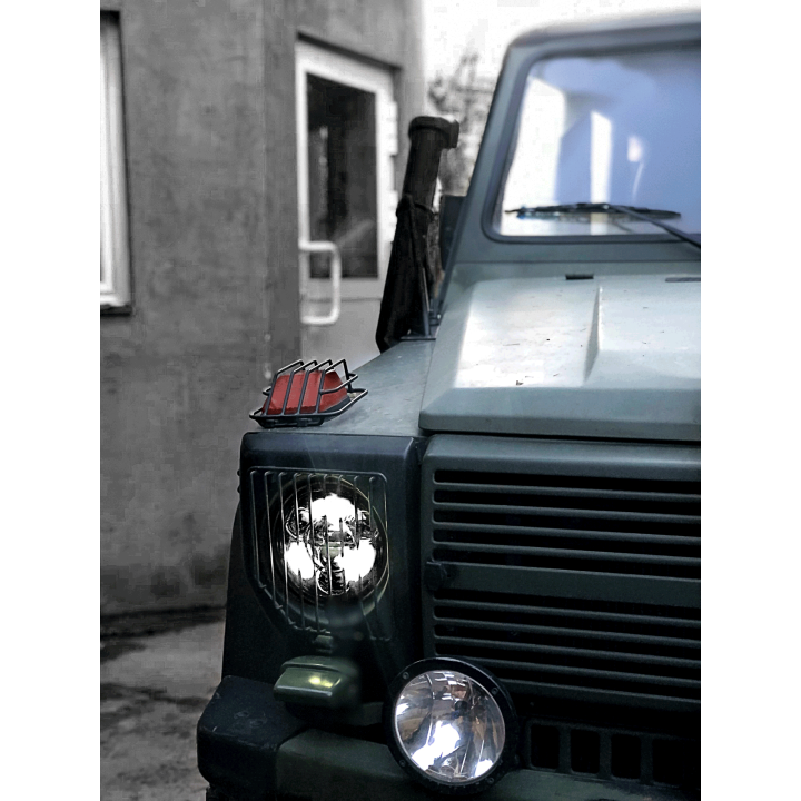 REFLEKTOR 7" LED ŚWIATŁA MIJANIA DROGOWE POZYCJA DRL E4 12-24V, CZARNY