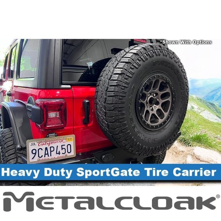 Jeep JL Wrangler Heavy Duty SportGate Tire Carrier METALCLOAK - view 4