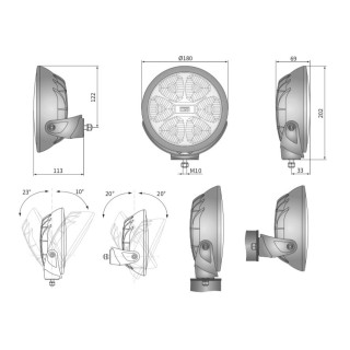 WESEM FERVOR 180 LED Driving Lamp – Model LUM2.51281 - view 2