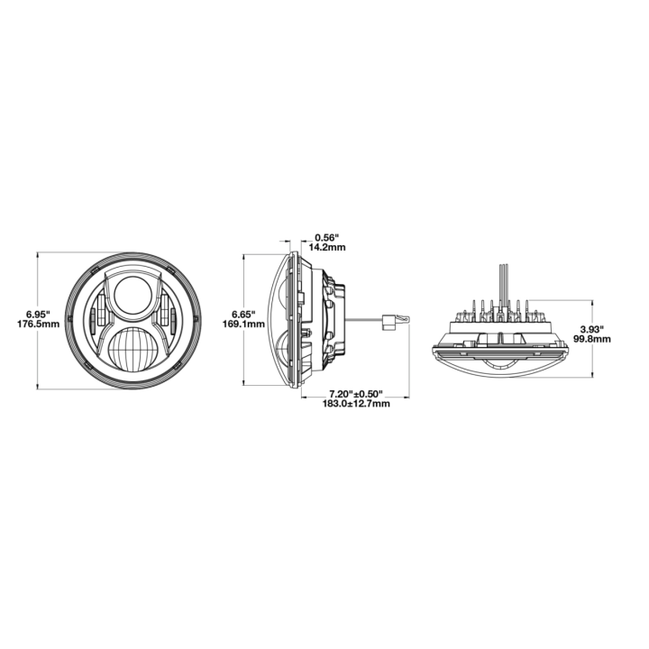 SET of J.W. Speaker 8700 EVO 2 PRO – LED Headlight 7″ (Part No. 0556981) JW SPEAKER - view 7