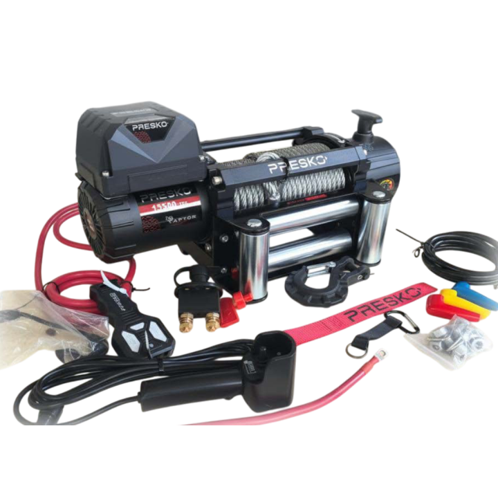 Presko Raptor 13500lbs Winch – Synthetic Rope | 12V | 6130 kg Pulling Capacity - view 2