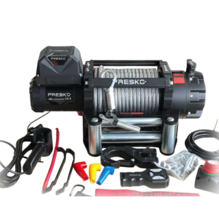 Presko MAMMOTH 17.0 Winch – Steel Rope | 24V | 7720 kg Pulling Capacity
