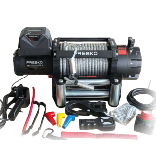 Presko MAMMOTH 20.0 Winch – Steel Rope | 24V | 9080 kg Pulling Capacity