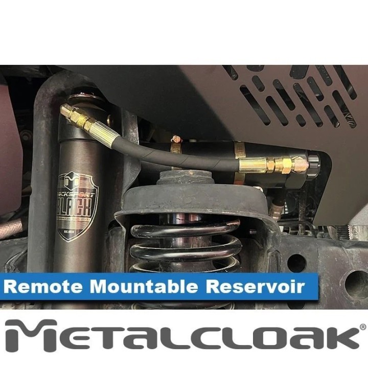 RockSport BLACK 2.5"/3.5" JK Wrangler Reservoir Long Travel Shocks |Adjustable Front Pair METALCLOAK - view 2