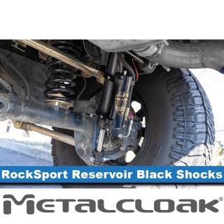 RockSport BLACK 2.5"/3.5" JK Wrangler Reservoir Long Travel Shocks Adjustable Rear Pair METALCLOAK - view 2