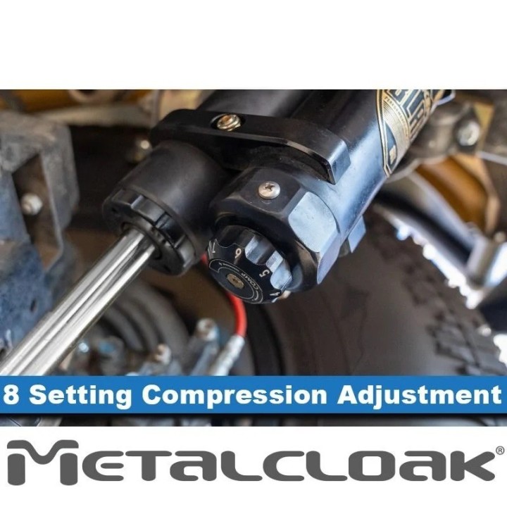 RockSport BLACK 2.5"/3.5" JK Wrangler Reservoir Long Travel Shocks Adjustable Rear Pair METALCLOAK - view 4