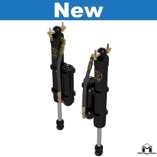 RockSport BLACK 2.5"/3.5" JK Wrangler Reservoir Long Travel Shocks Adjustable Rear Pair METALCLOAK
