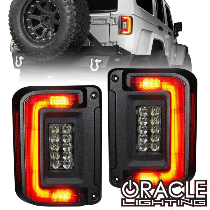EU Flush LED Tail Lights Set Jeep Wrangler JK 2007-2017