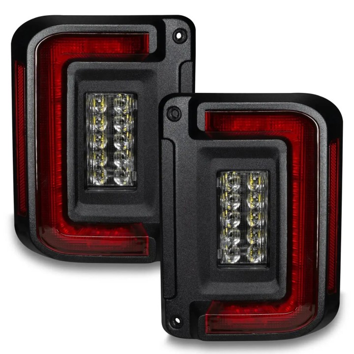 EU Flush LED Tail Lights Set Jeep Wrangler JK 2007-2017