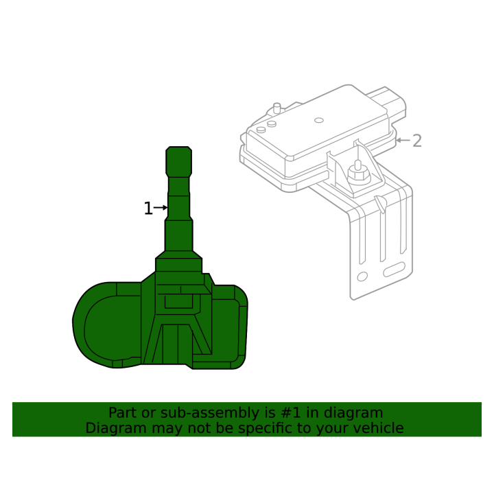 Mopar TPMS Sensor 68339096AB 433 MHz OEM Jeep