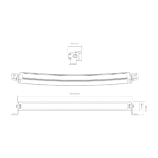Curved 22 LED Light Bar Siberia SRC White or Amber Position