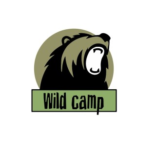 Naklejka Wild Camp 15x15cm