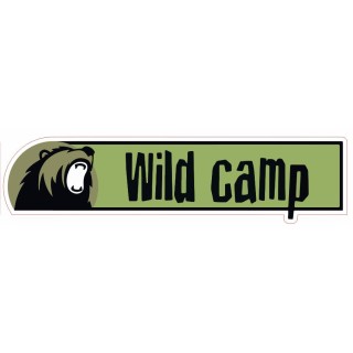 Naklejka Wild Camp Prostokątna 20x5 cm