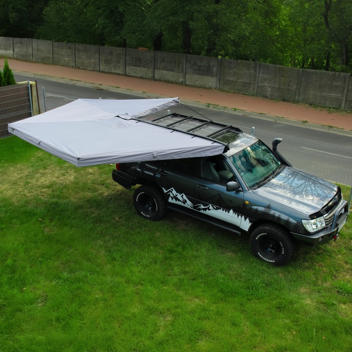Zadaszenie Batwing II Premium 270° 2,5 m szary pasażer