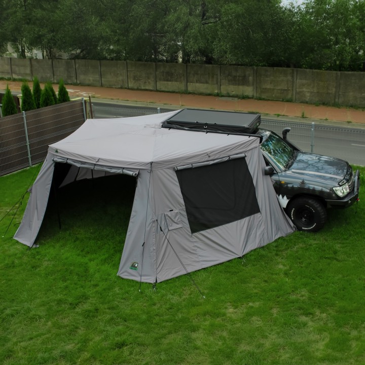 Zadaszenie Batwing II Premium 270° 2,5 m szary pasażer