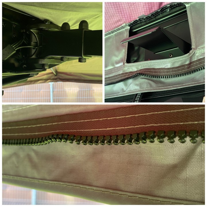 Zadaszenie Batwing II Premium 270° 2,5 m szary pasażer