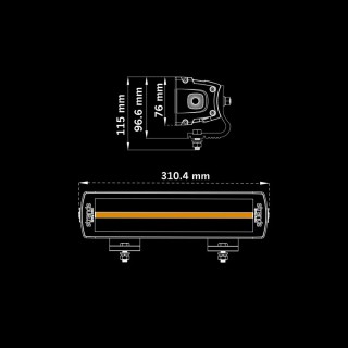 Siberia XPA DR 12in LED Light Bar 809426A White/Amber