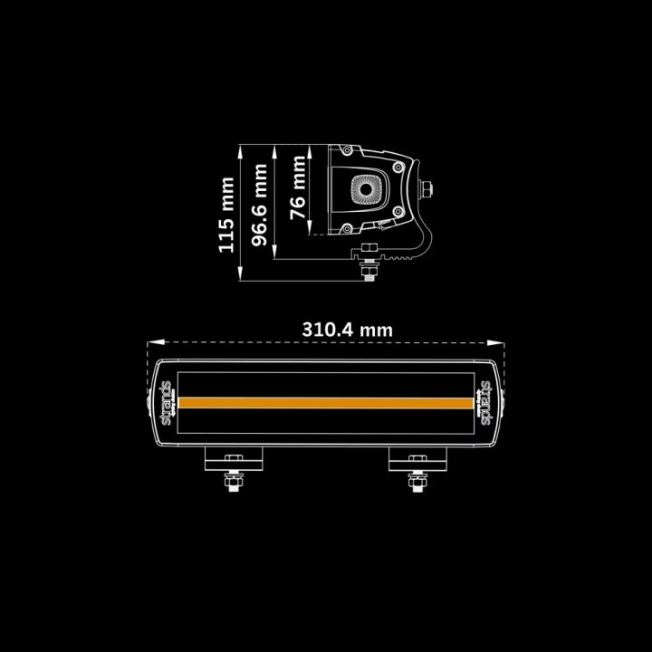 Siberia XPA DR 12in LED Light Bar 809426A White/Amber