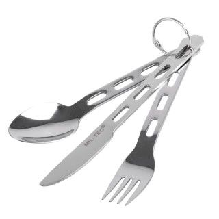 Mil-Tec Camping Cutlery Set Stainless Steel 3pc