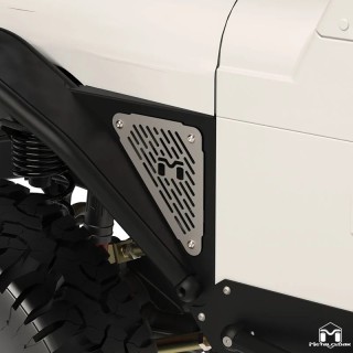 MetalCloak M.V.P. Vented Panels (Pair) – Aluminum Access Panels for TJ/LJ 1997–2006 | Overline/Arched