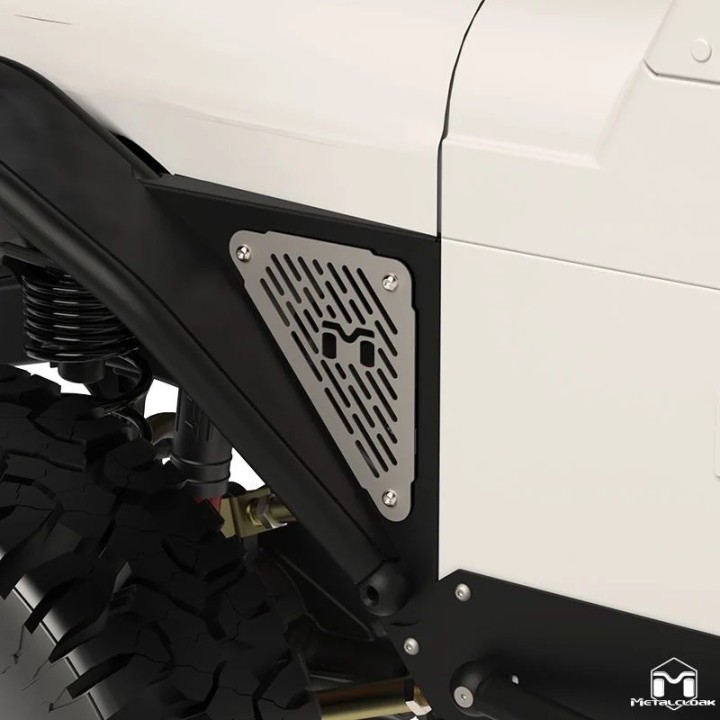 MetalCloak M.V.P. Vented Panels (Pair) – Aluminum Access Panels for TJ/LJ 1997–2006 | Overline/Arched