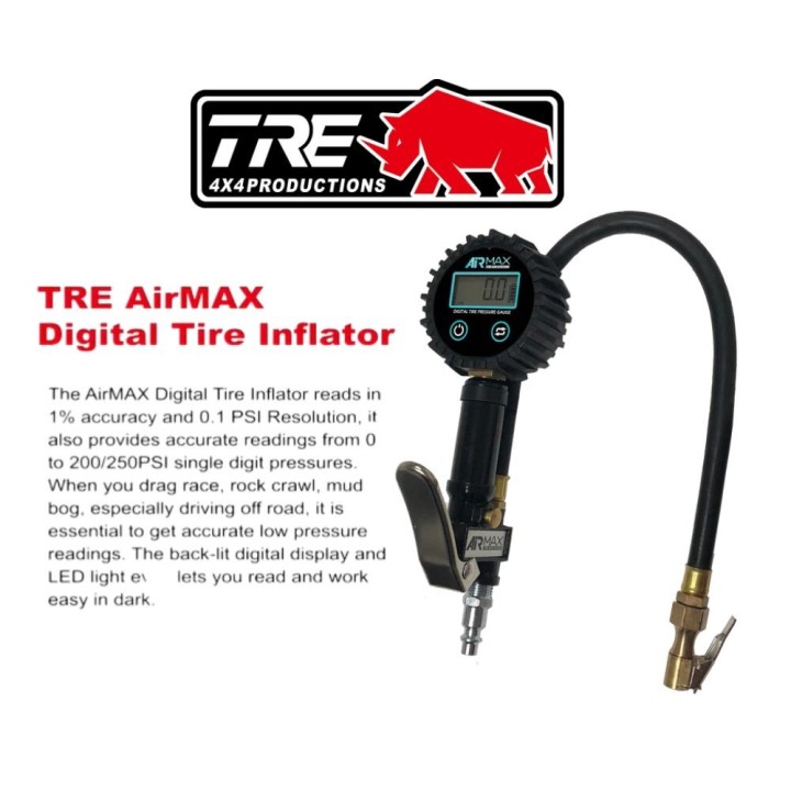 TRE AirMAX Digital Tire Inflator 0–200/250 PSI