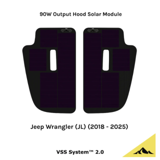 Cascadia 4x4 VSS System™ 2.0 Hood Solar Panel — Jeep Wrangler JL and Gladiator JT - view 2