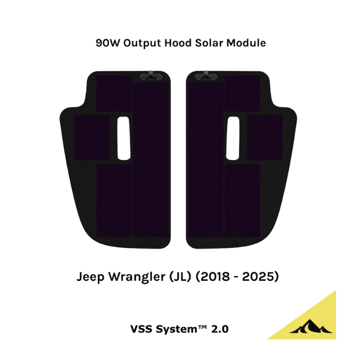 Cascadia 4x4 VSS System™ 2.0 Hood Solar Panel — Jeep Wrangler JL and Gladiator JT - view 2