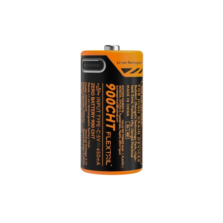FLEXTAIL ZERO BATTERY 900CHT – 900mAh USB-C RCR123A
