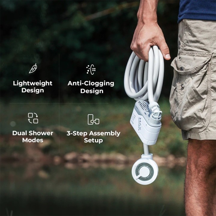 Flextail MAX SHOWER – portable camping shower 3.0 L/min - view 3