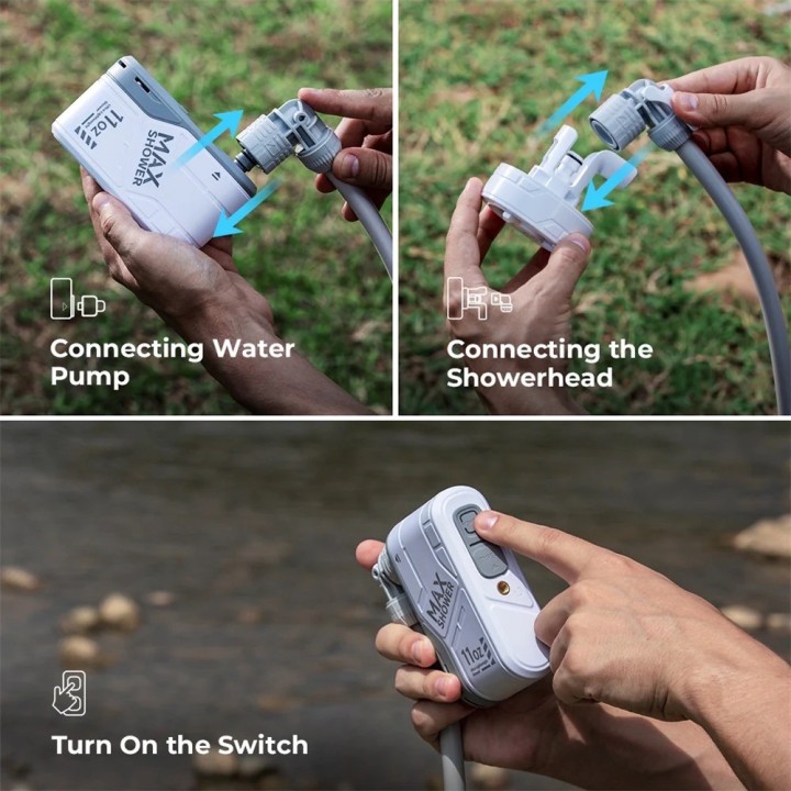 Flextail MAX SHOWER – portable camping shower 3.0 L/min - view 6