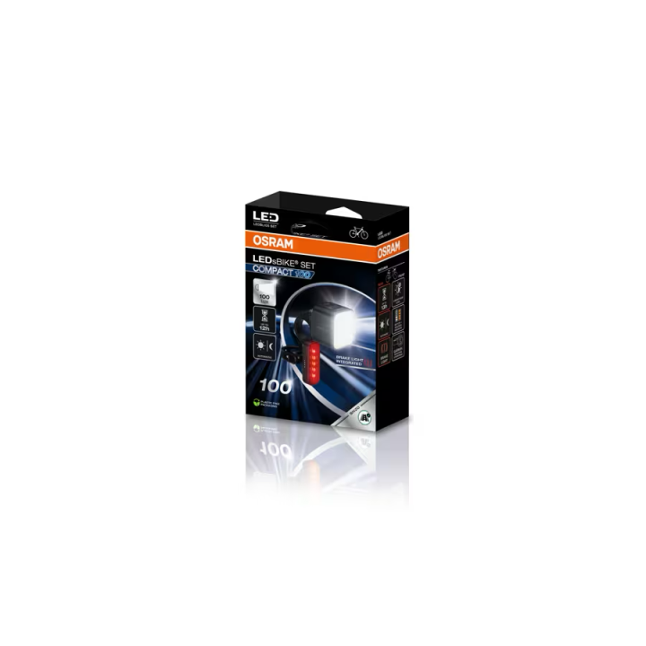 OSRAM LEDsBIKE COMPACT 100 SET – 100 lx Bike Light Set