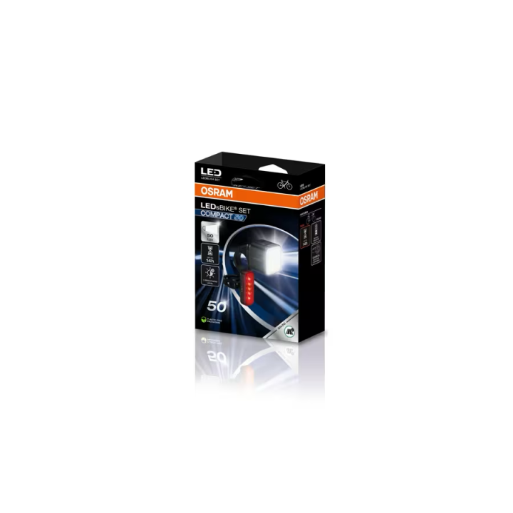OSRAM LEDsBIKE COMPACT 50 SET – 50 lx bike light set