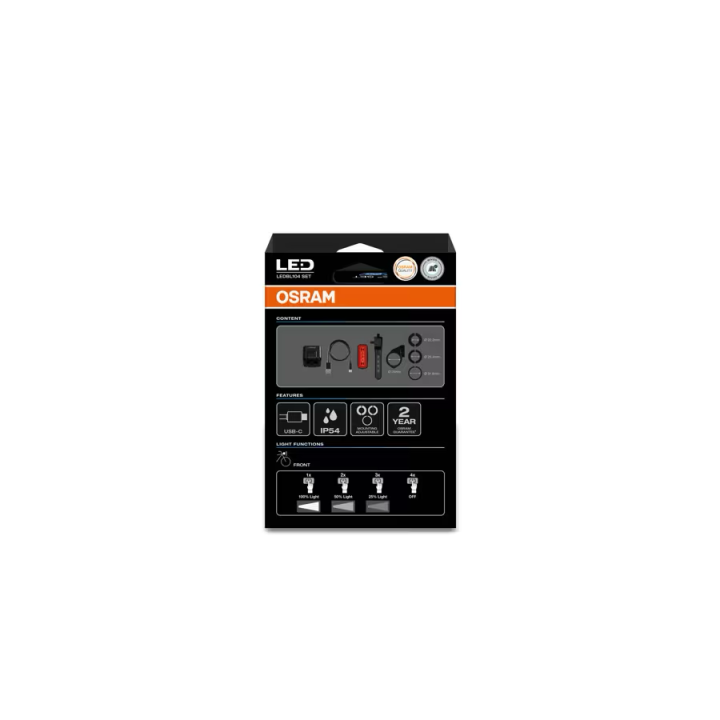 OSRAM LEDsBIKE COMPACT 50 SET – 50 lx bike light set