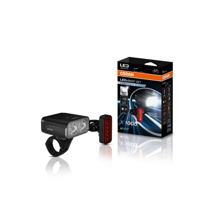 OSRAM LEDsBIKE EXPLORER X 1000 SET – 1000 lm bike lights