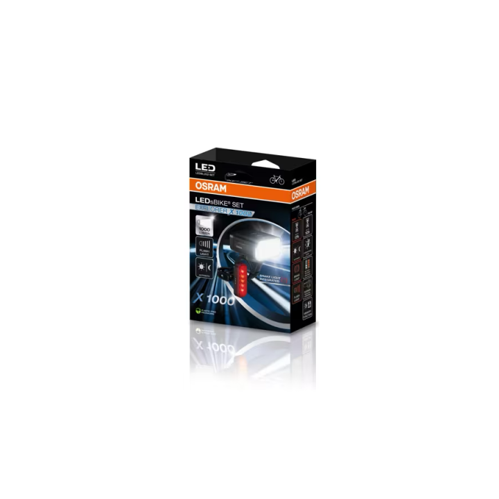 OSRAM LEDsBIKE EXPLORER X 1000 SET – 1000 lm bike lights