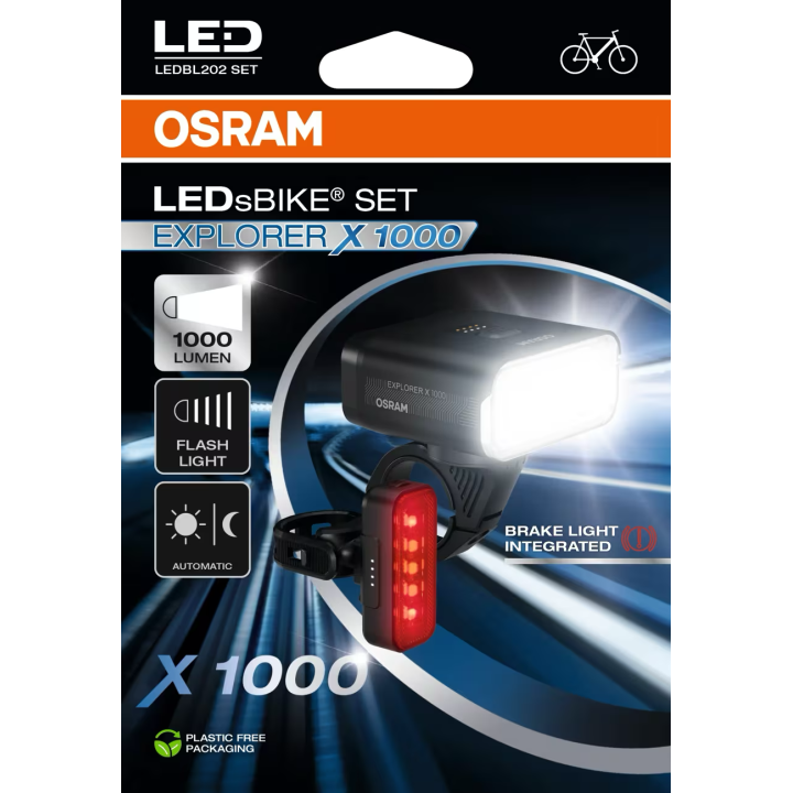 OSRAM LEDsBIKE EXPLORER X 1000 SET – 1000 lm bike lights