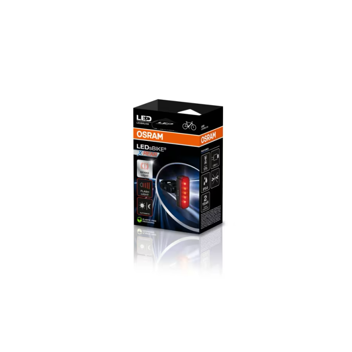 OSRAM LEDsBIKE X REAR – rear LED bike light with brake sensor