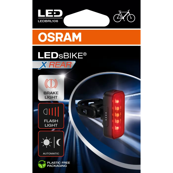 OSRAM LEDsBIKE X REAR – rear LED bike light with brake sensor