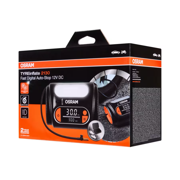 OSRAM TYREinflate 2130 – 12V Tyre Inflator Auto-Stop