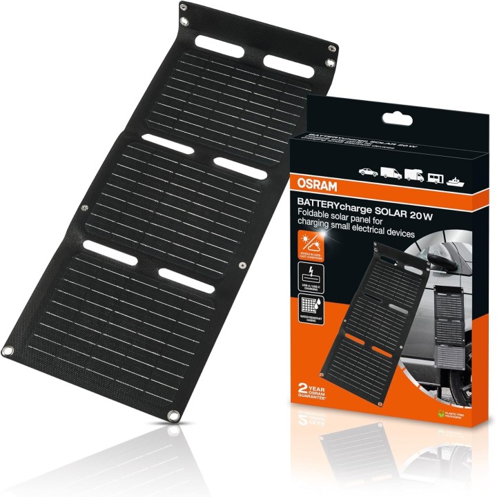 OSRAM BATTERYcharge SOLAR OFSP20 – Foldable 20W Solar Panel, USB-C/USB-A, IP65 - view 2