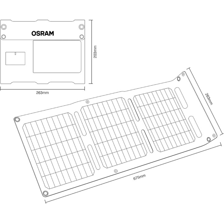 OSRAM BATTERYcharge SOLAR OFSP20 – Foldable 20W Solar Panel, USB-C/USB-A, IP65 - view 9