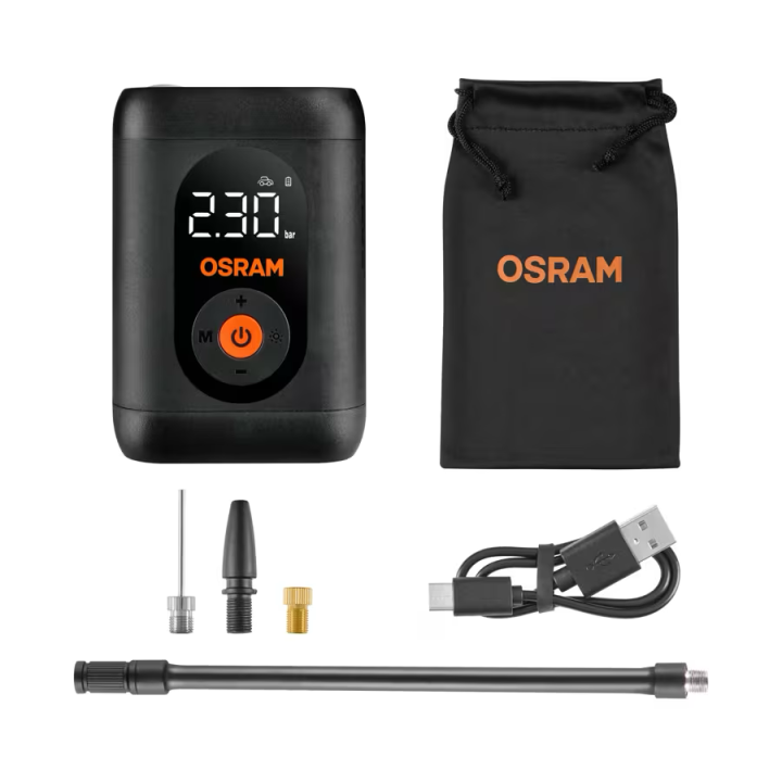 OSRAM TYREinflate 1600 ESSENTIAL – cordless digital tyre inflator, USB-C, 7 bar