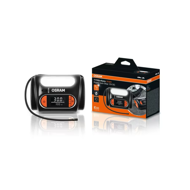OSRAM TYREinflate 2120 – 12 V Tyre Inflator Auto-Stop